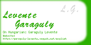 levente garaguly business card